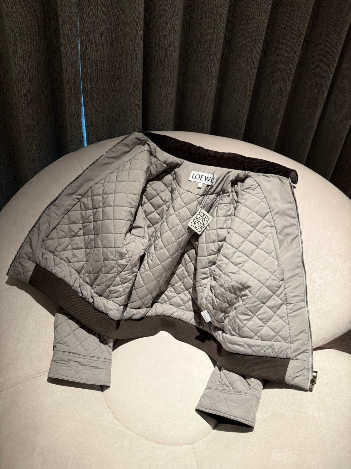 Loewe Short Jacket in Technical Fabric Grey #335510