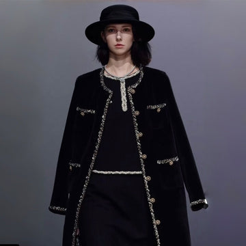 Chanel Four-pocket Long Coat in Fine Shiny Tweed #334124