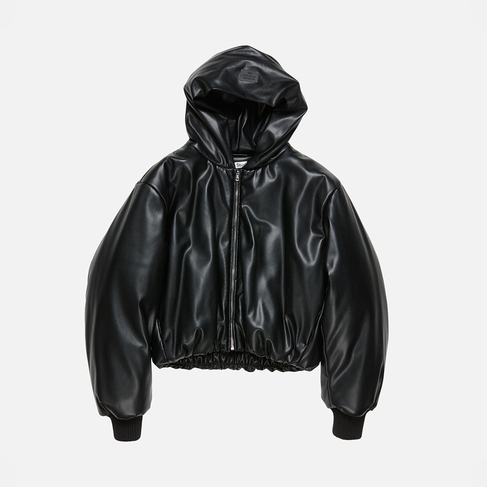 Acne Studios Hooded faux leather jacket #336625