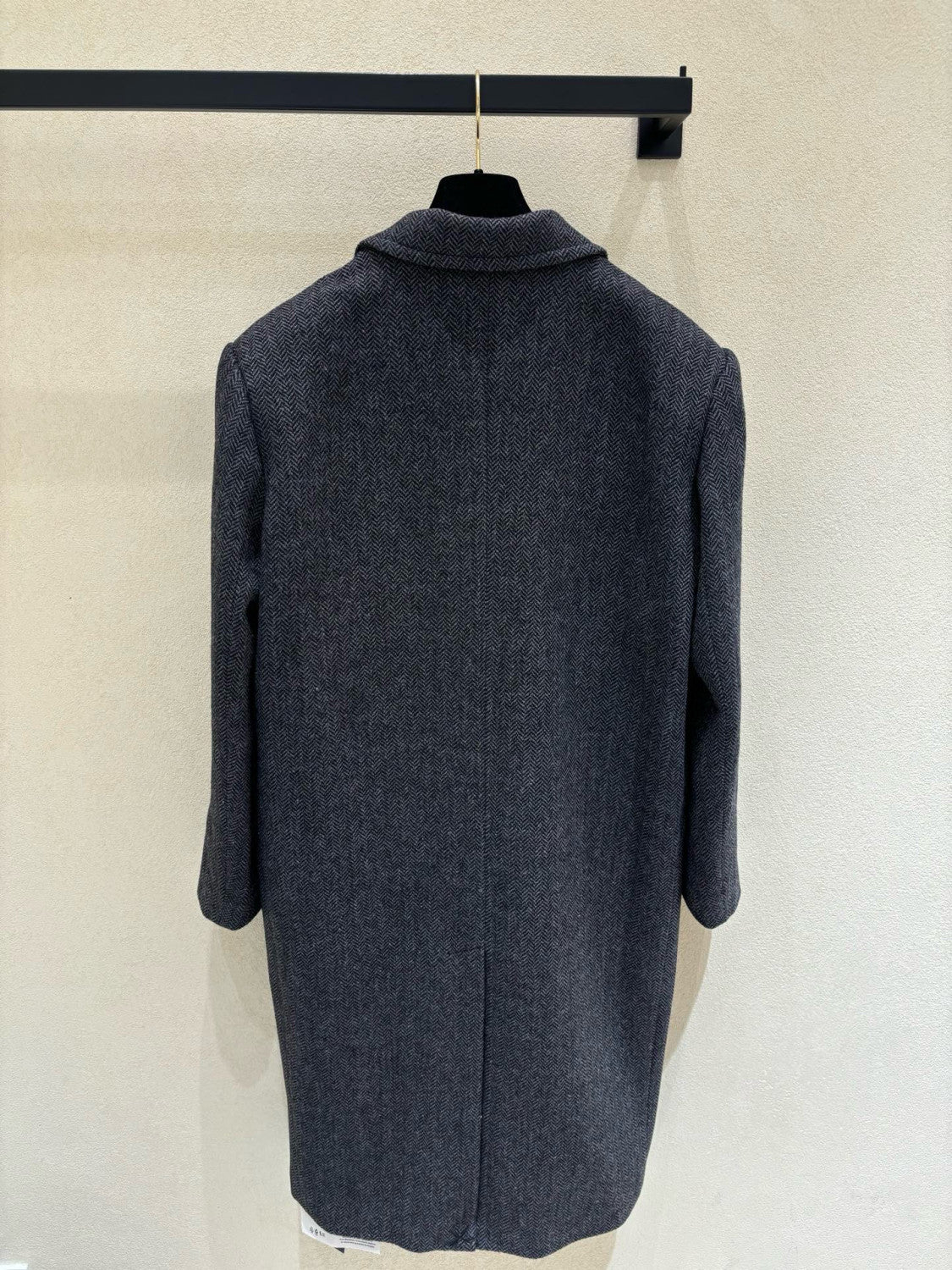 Prada Women's Fall/Winter Fashion Classic V Neck Single Breasted Herringbone Wool Coat Jacket #78862
