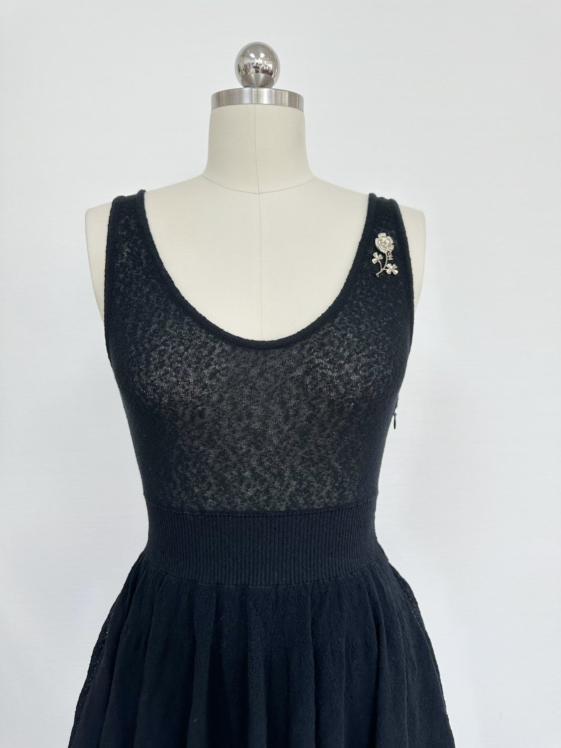 Chanel Women's Spring/Summer Cotton Crew Neck Sleeveless Tank Knit Tiered Dress Dresses Ngvp #2332