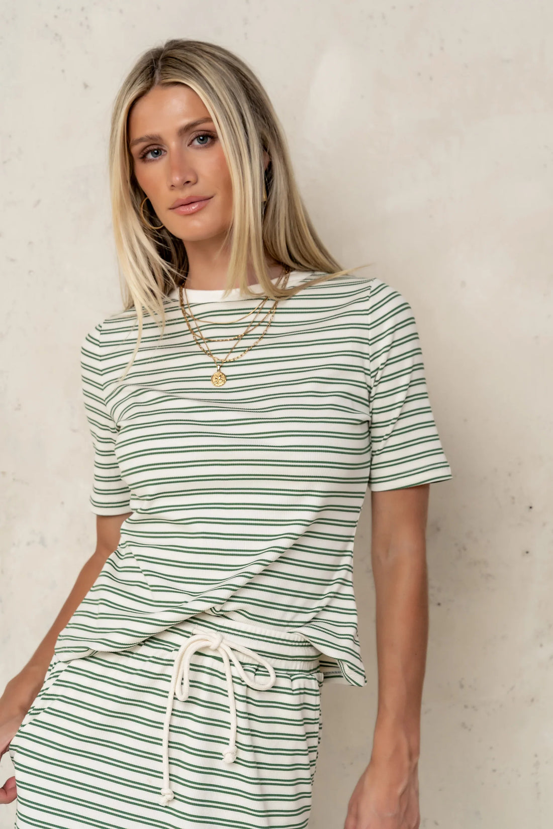 Niya Striped top in Green