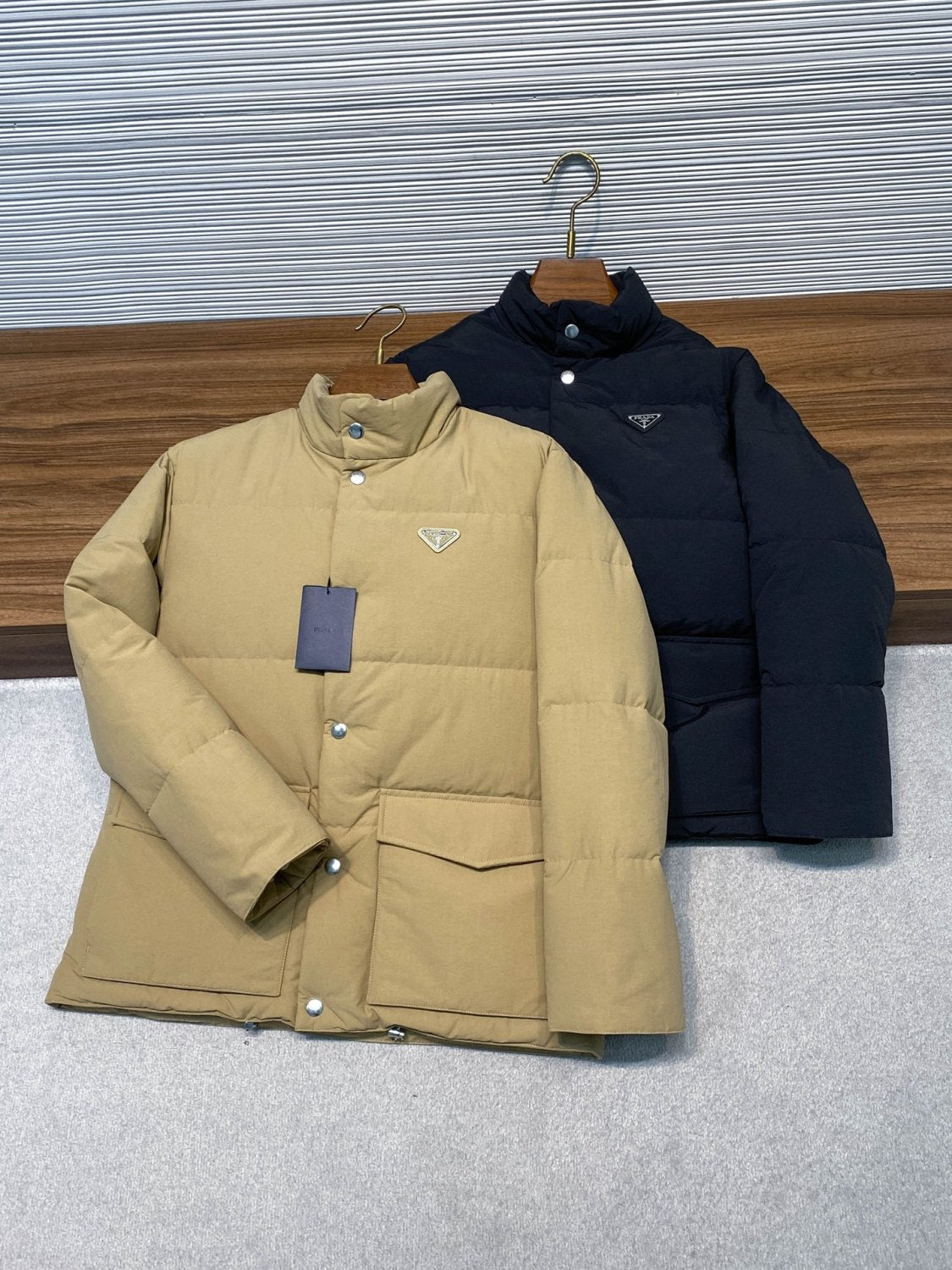 Prada Brown Down Filled Technical Puffer Jacket #333729