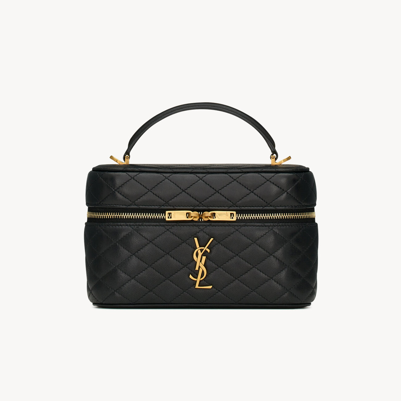 SAINT LAURENT GABY VANITY BAG Ladies Solid Color Detachable Adjustable Shoulder Strap Lambskin Shoulder Handbag Cosmetic Bag #76574