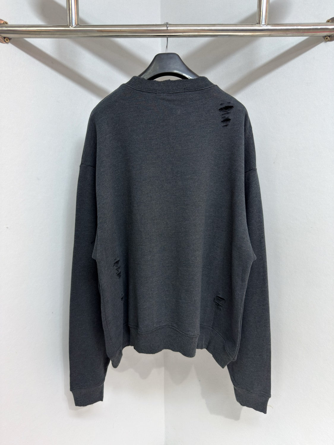 Acne Studios Men's And Women's Spring/fall Fashion Casual Crew Neck Pullover Distressed Vintage Logo Cotton Long Sleeve T-shirt #78449