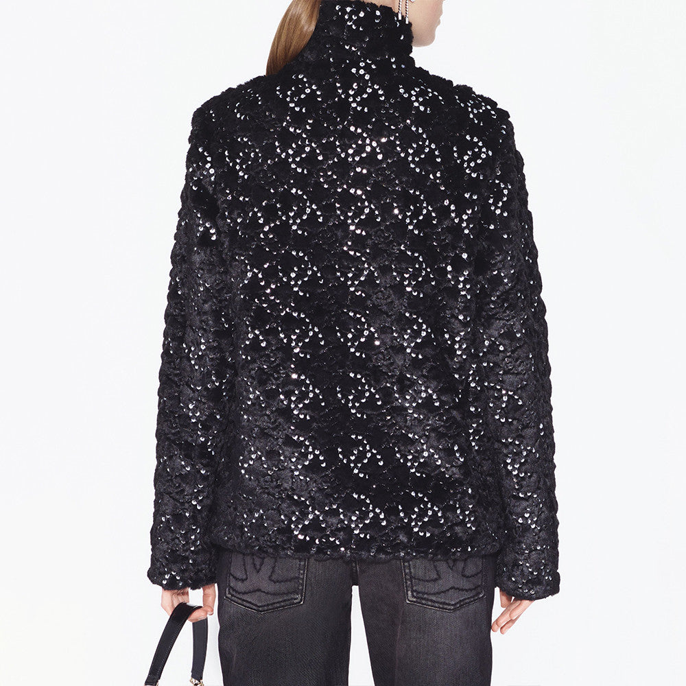Chanel Jacket Mixed Fibers Sequins Black #334700