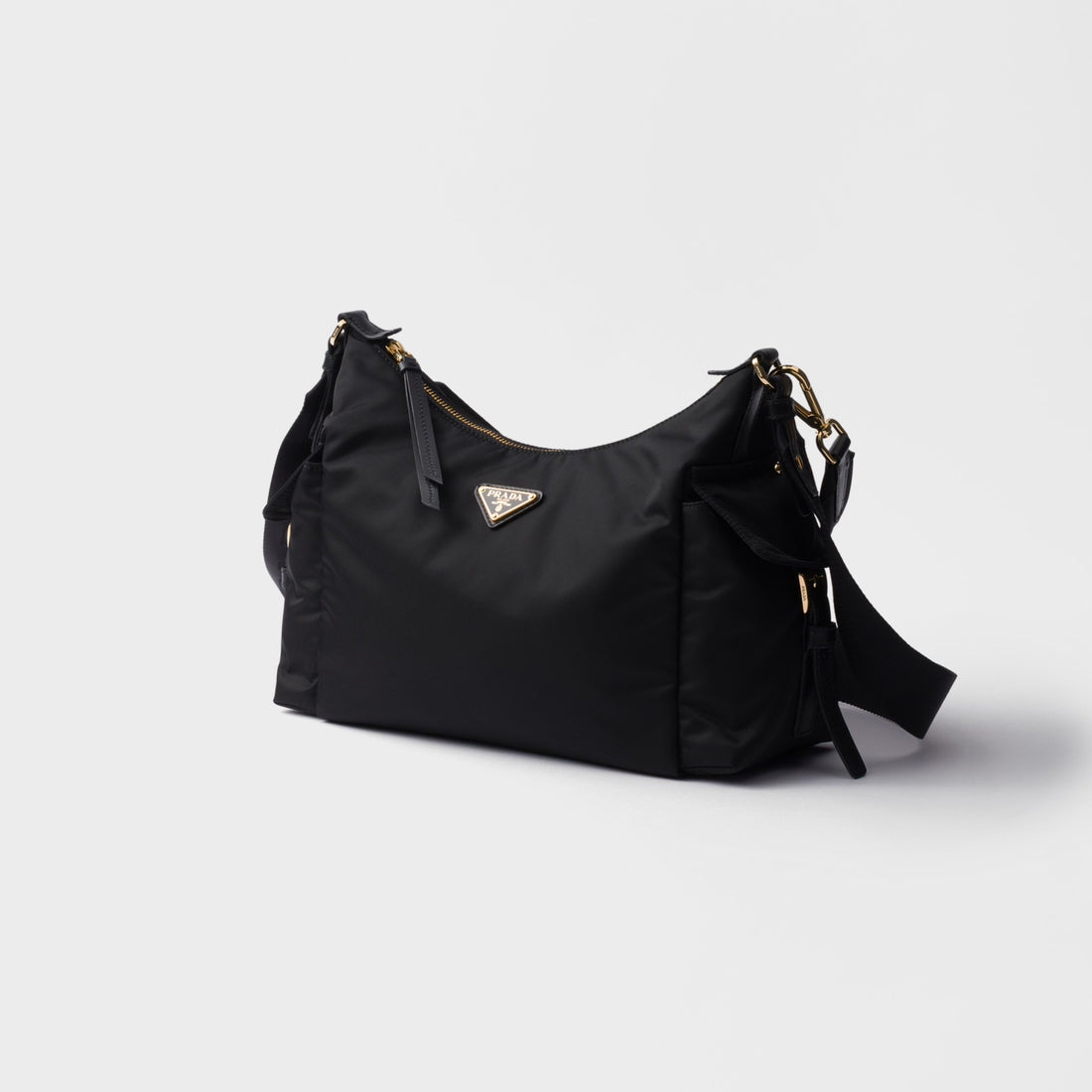 Prada Explore Women's Classic Solid Color Leather Zipper and Flap Pocket Recycled Nylon and Leather Handbag Shoulder Bag Crossbody Bag Bags #78673