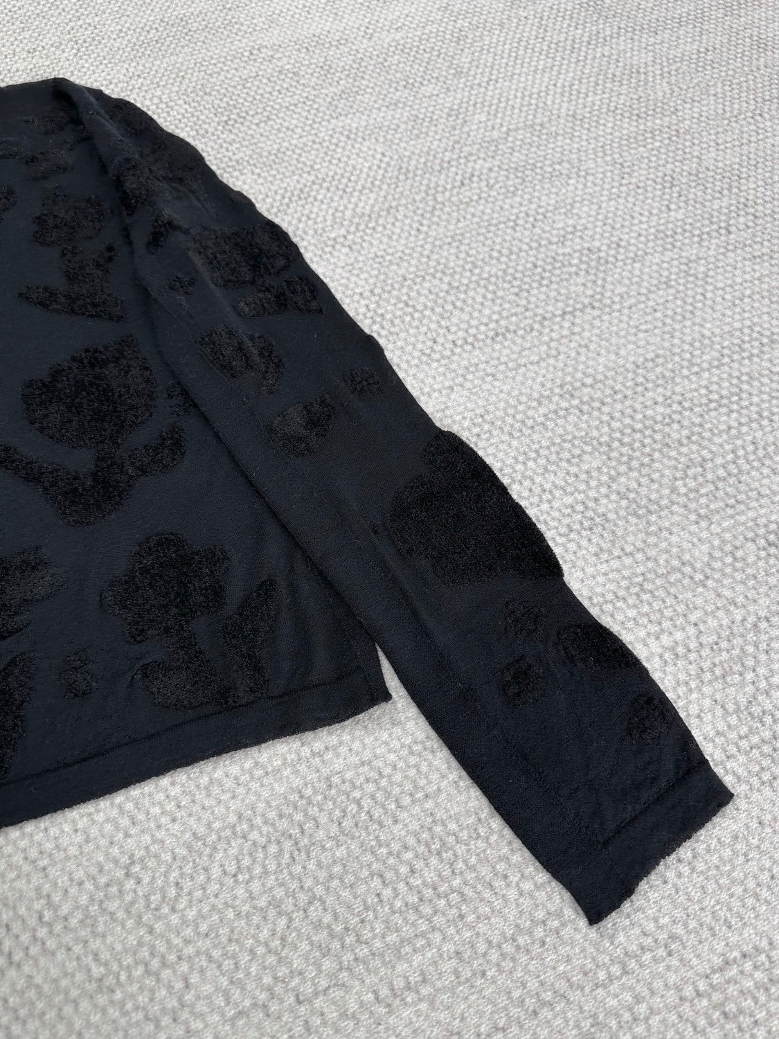 Chanel Women's Spring/Fall Floral Embroidered High-Neck Base Layer Solid-Color Silk-Cashmere Blend Long-Sleeve Sweater Ngvp #2561