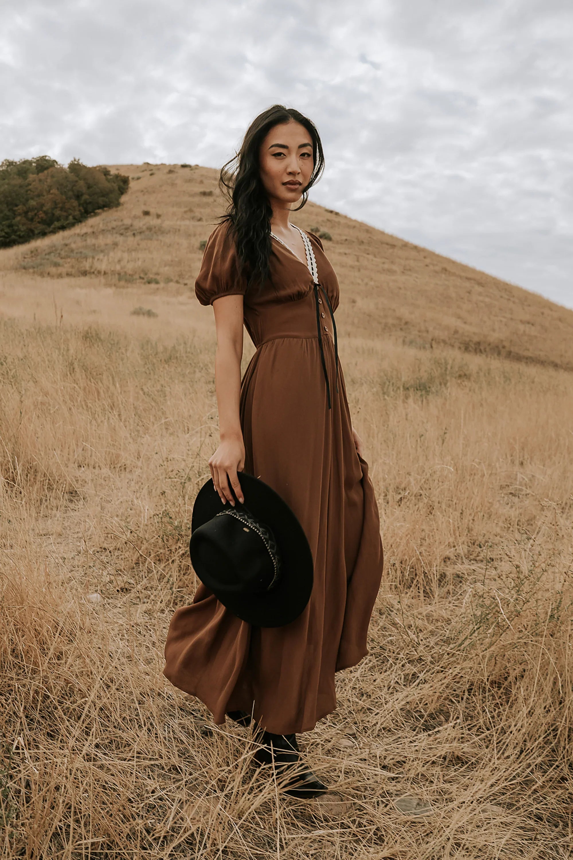 Kaydence Maxi Dress in Brown