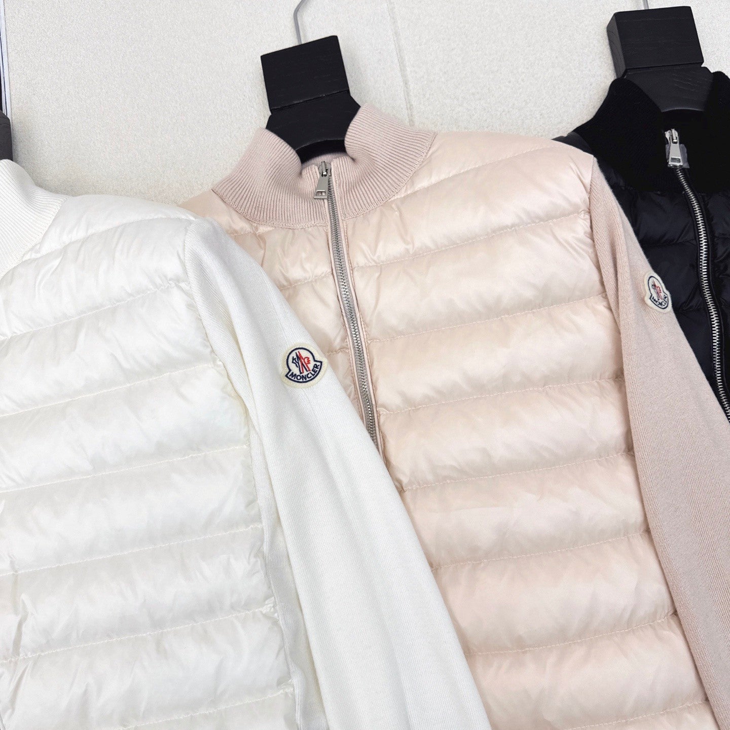 Moncler Cardigan Women's Ski Solid Color Snow Mountain Stand Collar Wool Goose Down Down Jacket#333081