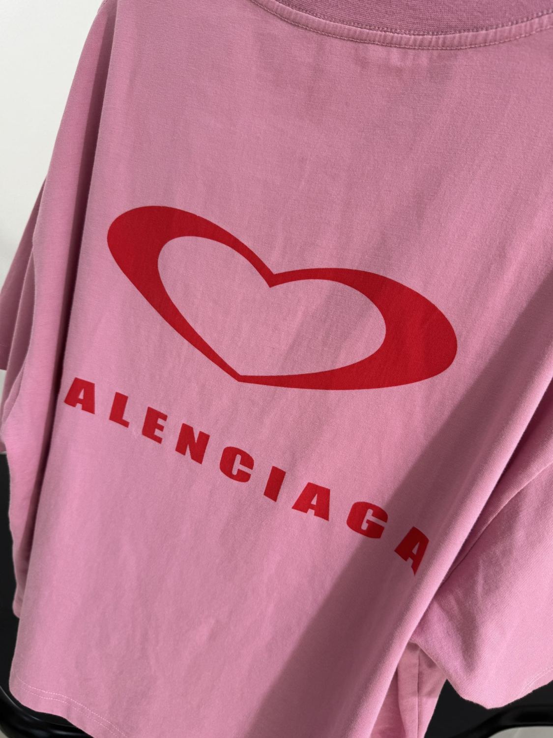 Balenciaga QIXI 25 CROPPED Women's Summer Fashion Casual Solid Color Embroidered Print Distressed Round Neck Short Sleeve Drop Shoulder Cropped T-Shirt Top #78286