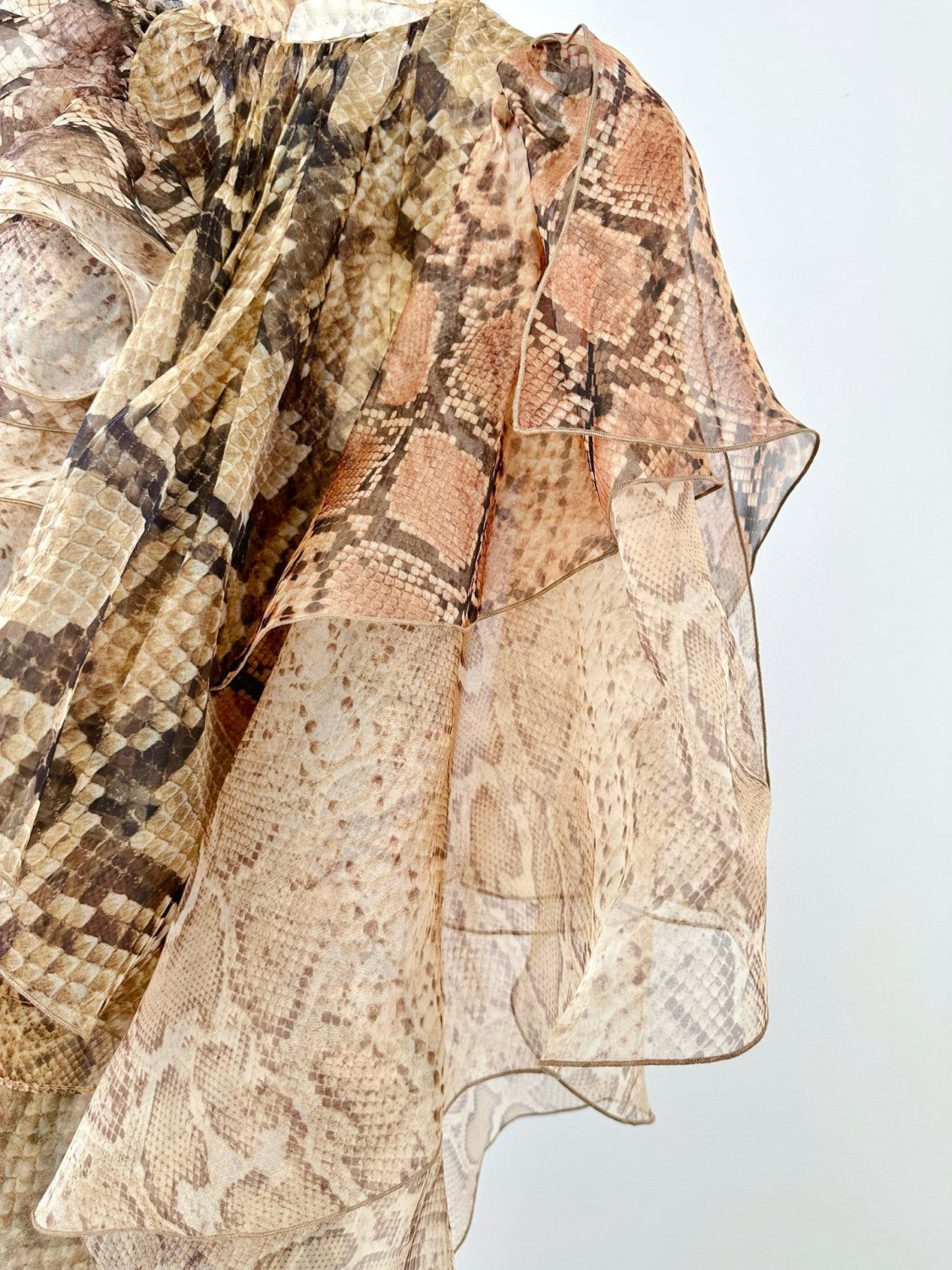 Zimmermann Women's Memento Billow Blouse Spliced Snake #329163