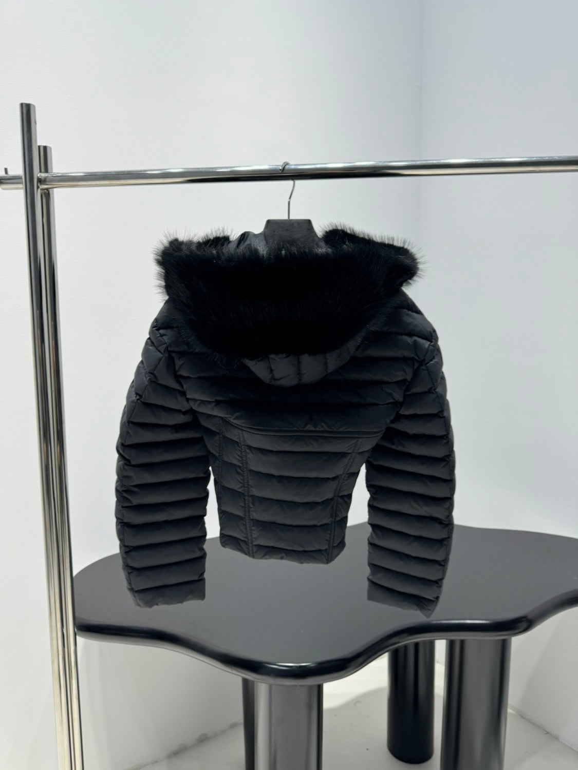 Balenciaga Women's Hooded Corseted Puffer Black #333731