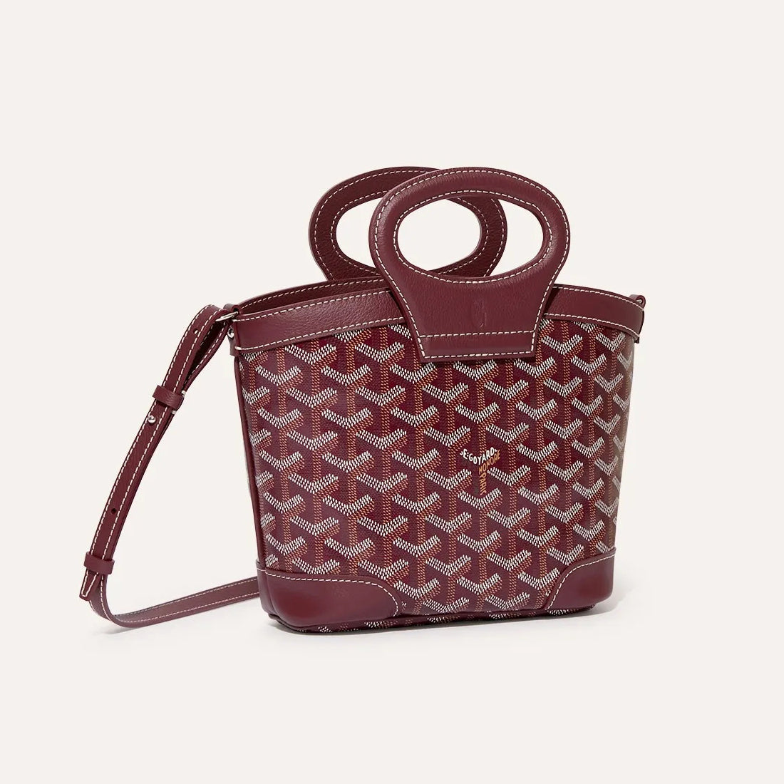 GOYARD Beluga Women's Y-shaped Floral Print Adjustable Detachable Shoulder Strap Canvas And Calfskin Shoulder Mini Bag Crossbody Handbag Bags #77441
