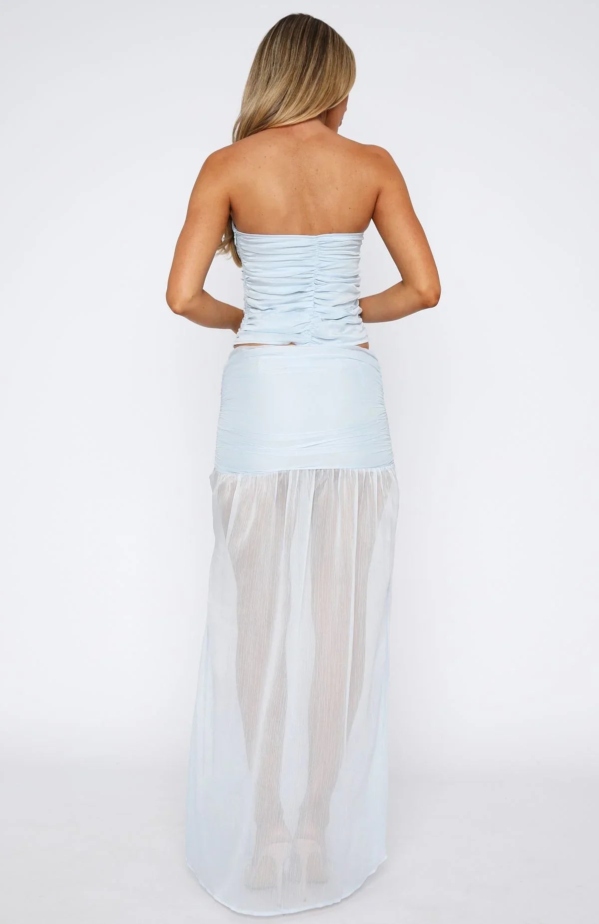 On Stage Maxi Skirt Sky