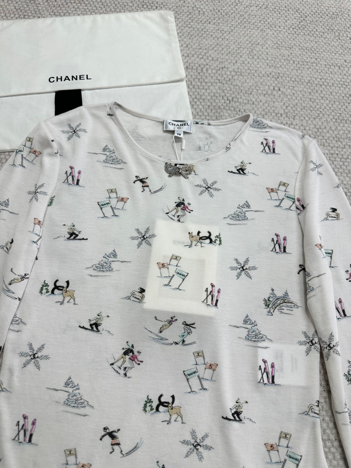 Chanel 25N Ski Crew Neck Bottoming Shirt #333932