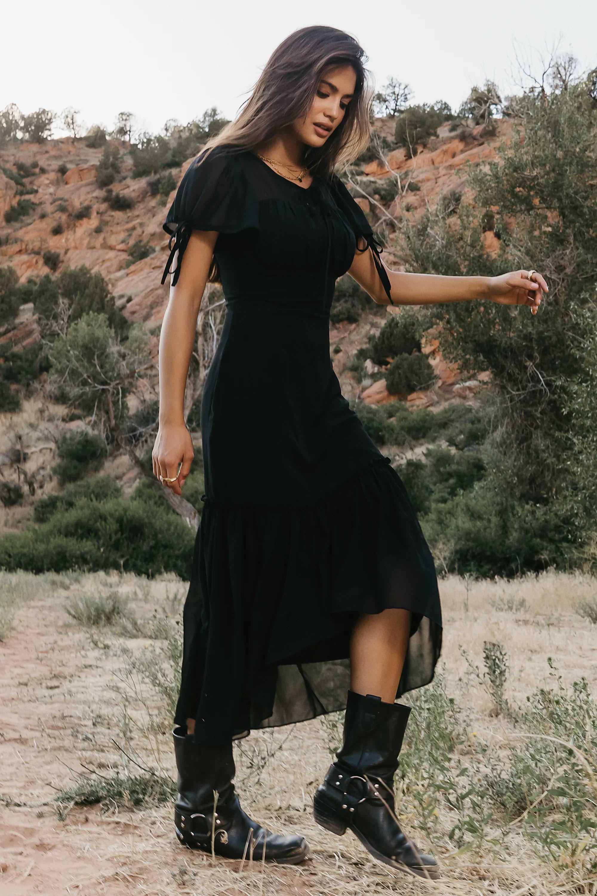 Dallas Sheer Midi Dress