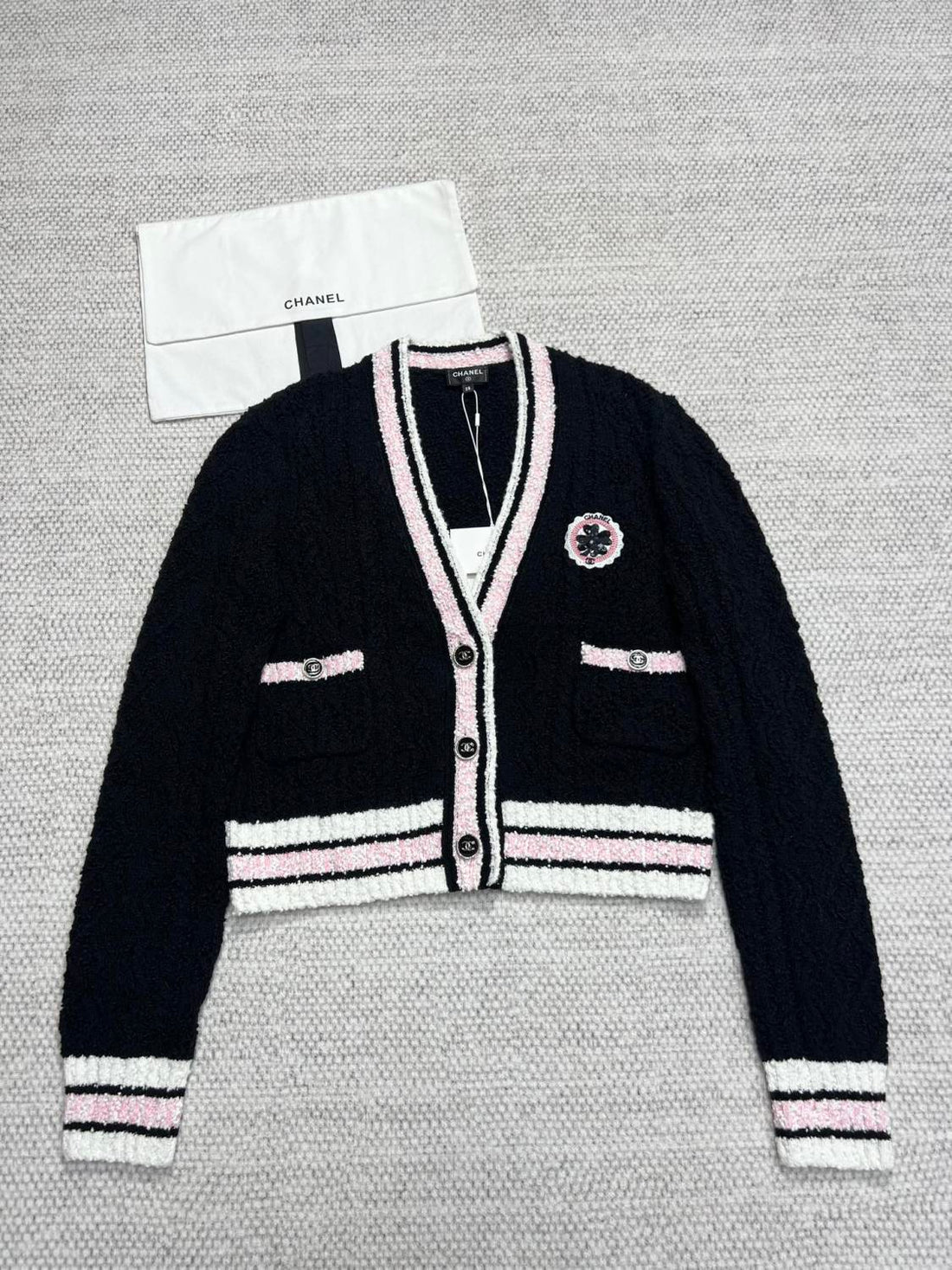 Chanel CC Logo Four Leaf Clover Cardigan #303056