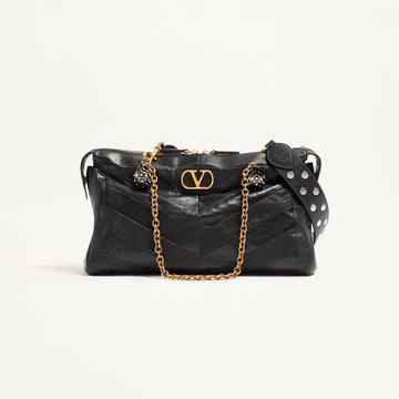 Valentino Garavani Panthea Shoulder Bag In Nappa Leather With Chevron Pattern #333756