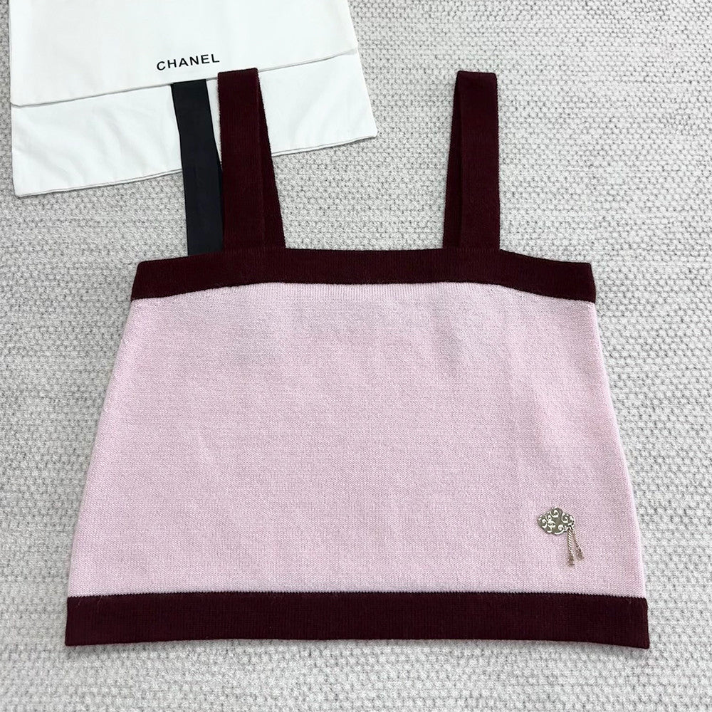 Chanel Women's Cashmere Knitted Suspender Belt #321112