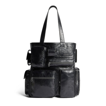 Balenciaga Men's Superbusy Tote Bag Sheepskin Oversized Solid Color Casual Handbag Bags 785296210C81000 #71975