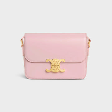 Celine Teen Triomphe Glossy Cow Leather Handbags Women's Temperament Luxury Solid Colour Temperament Crossbody Bag Logo Handbags Bag Bags #71965