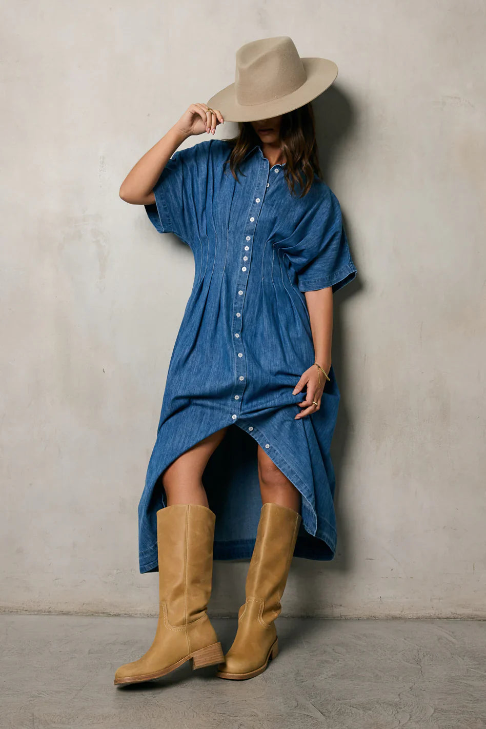 Kolby Button Front Maxi Dress
