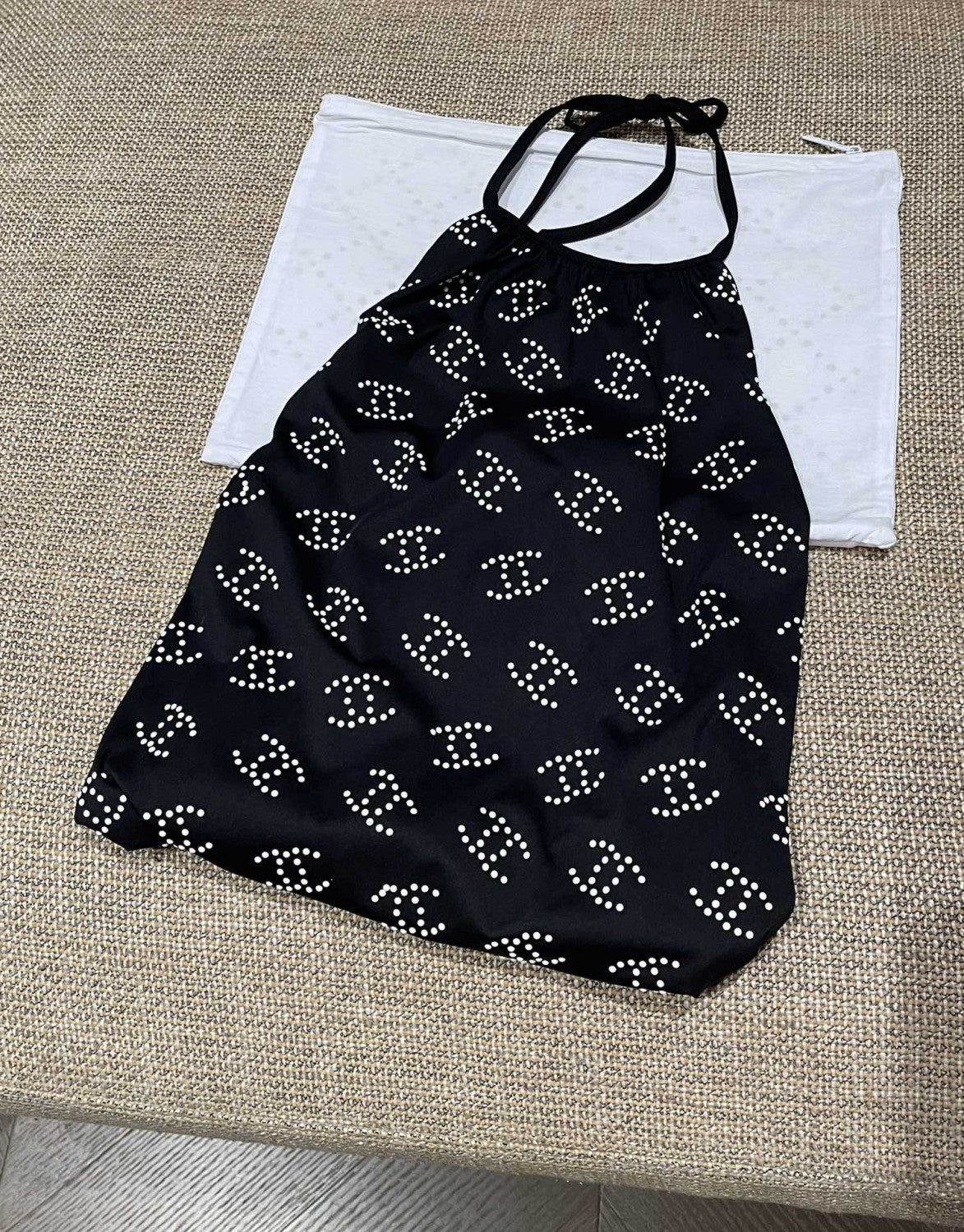 Chane Printed One-Piece Black Swimwear Clothing #375530