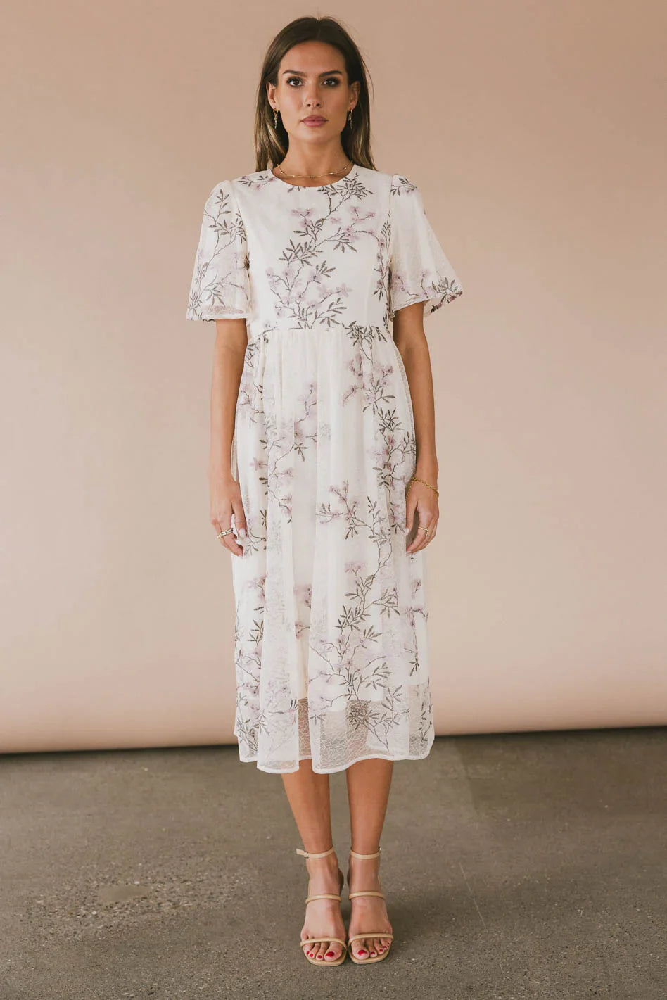 Evelise Floral Midi Dress