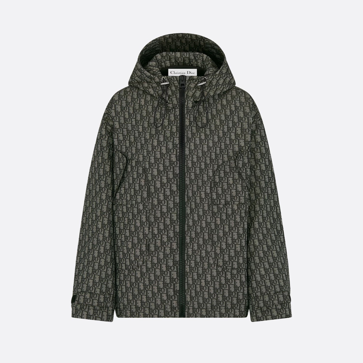 Dior Women's Spring/Fall Fashion Casual Hooded Zipper Jacket with Oblique Print Jacquard Casual Skirt Skirt Set #78938
