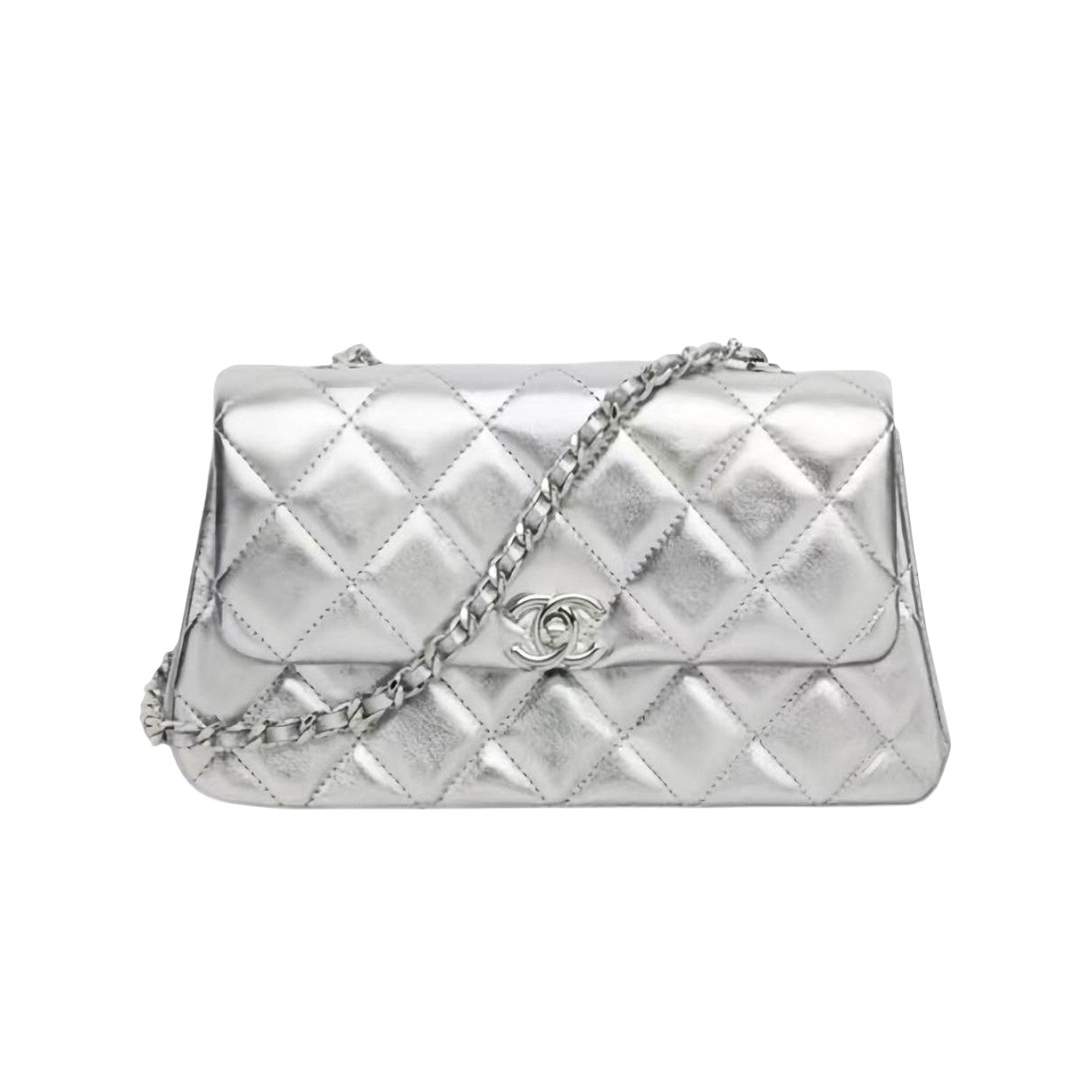 Chanel Women's Solid Color Diamond Pattern Sheepskin Chain Shoulder Strap Crossbody Bag Bags #77781