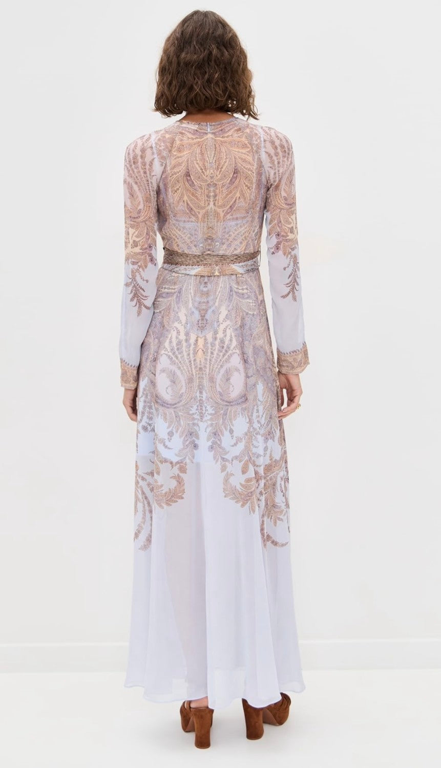 Zimmermann Hypnotic Sheath Dress Lilac Paisley #327394