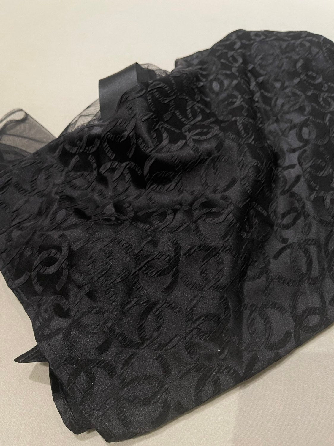 Chanel Long Sleeved Blouse Silk Crepe Jacquard #333994