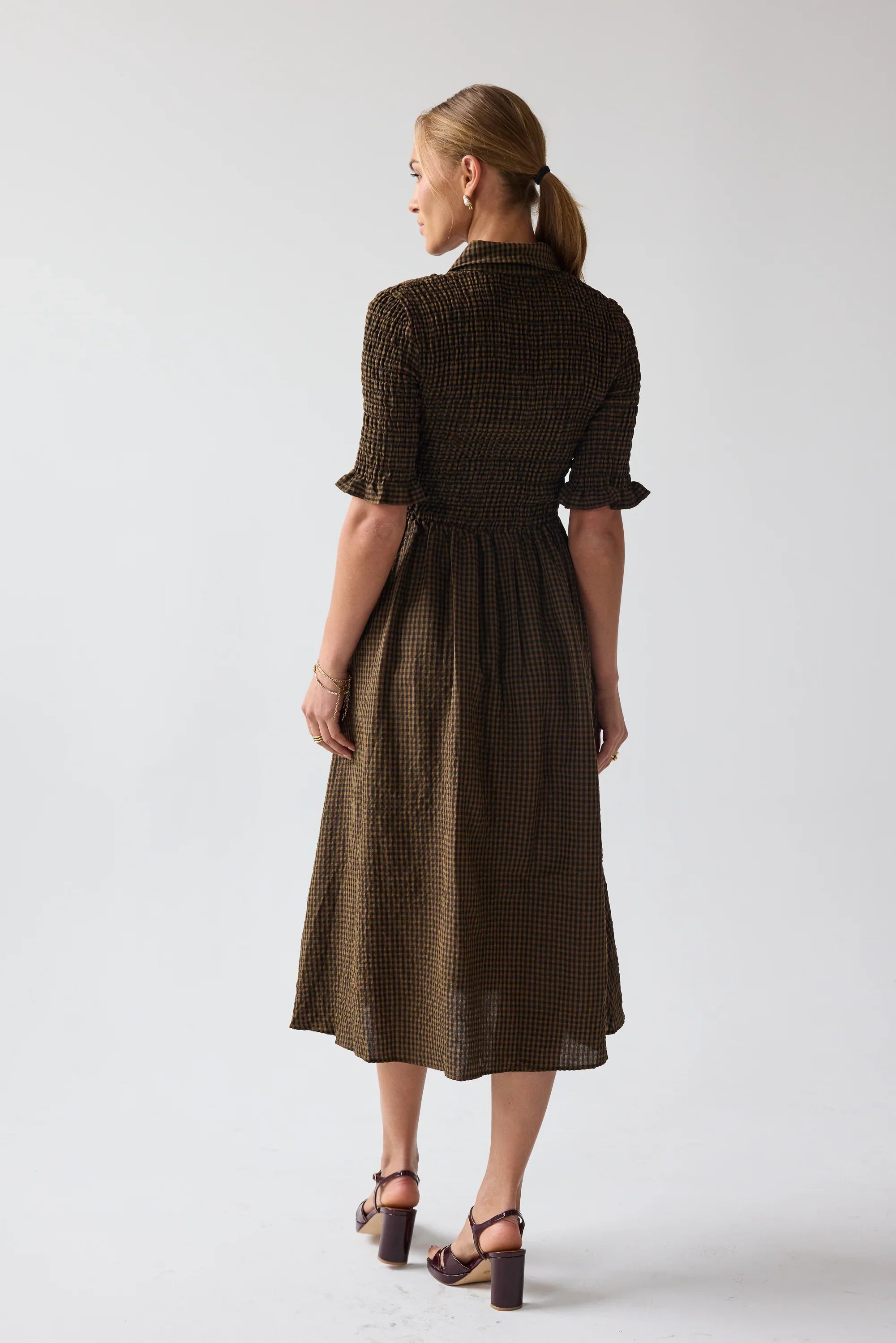 Jonas Gingham Midi Dress