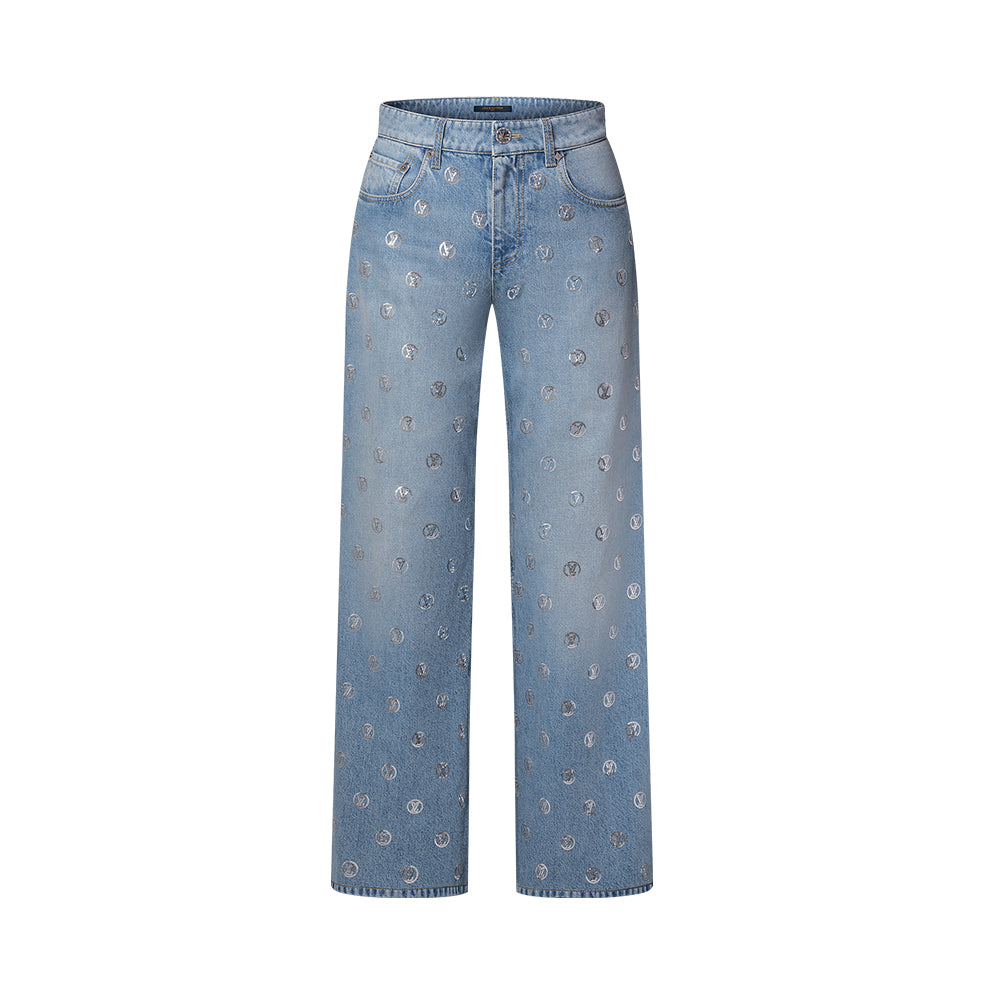 LOUIS VUITTON Signature Sequin Jeans #377464