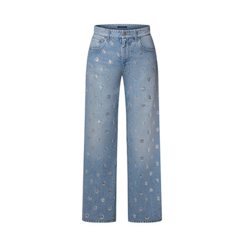 LOUIS VUITTON Signature Sequin Jeans #377464