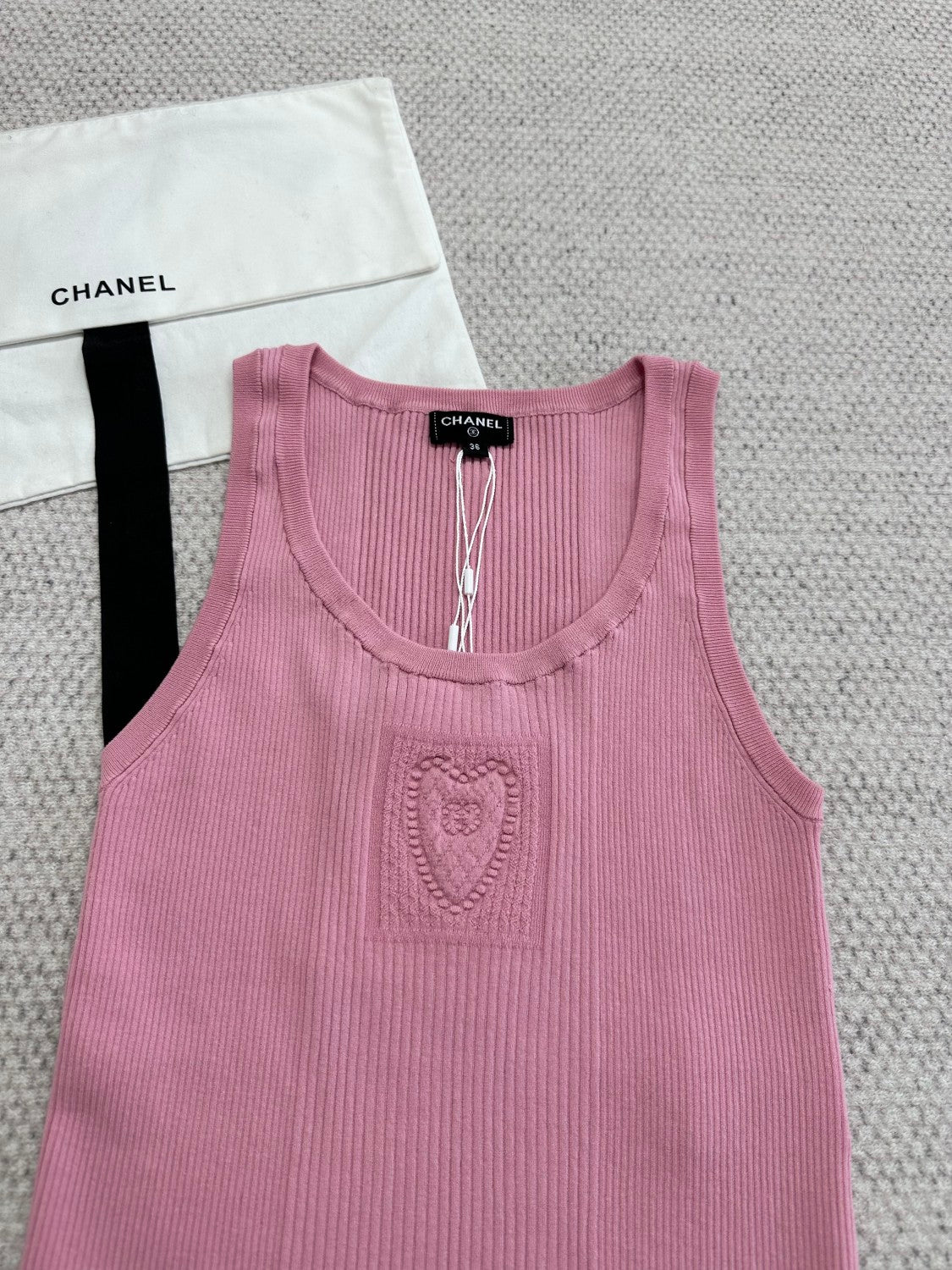 Chanel Women's Summer Fashion Casual Crew Neck Sleeveless Combed Cotton Yarn Knit Tank Top Vest #78775