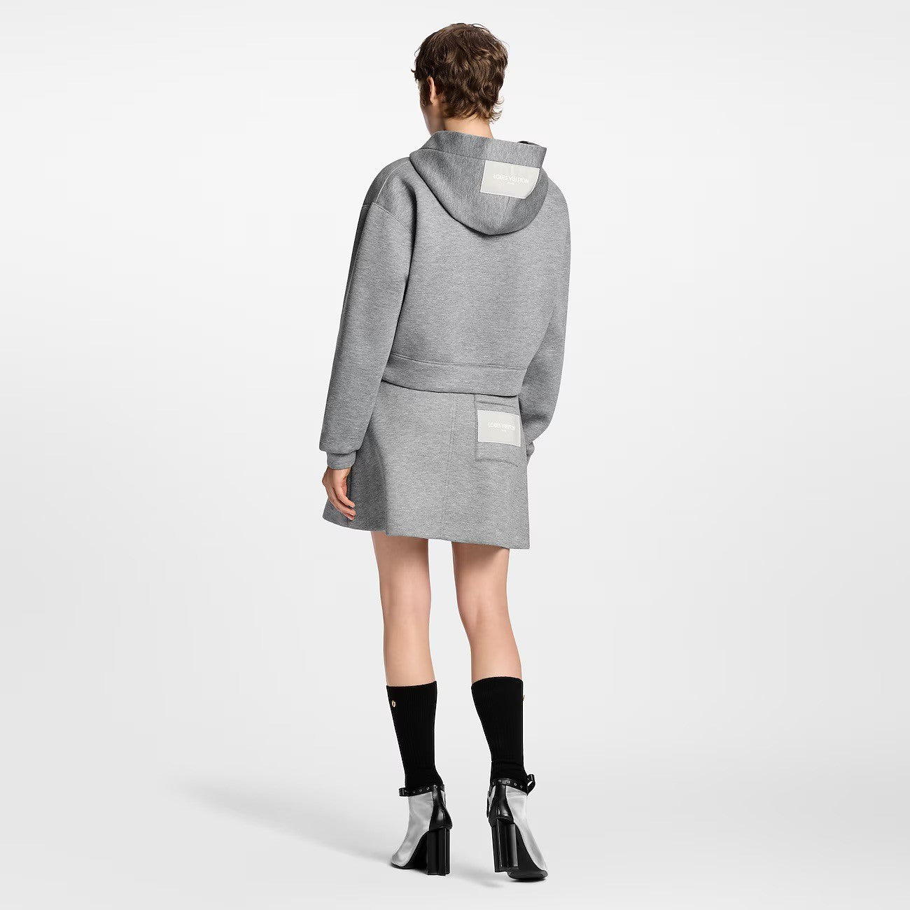 Louis Vuitton Fall/Winter Cropped Monogram Scarf Hoodie #332734