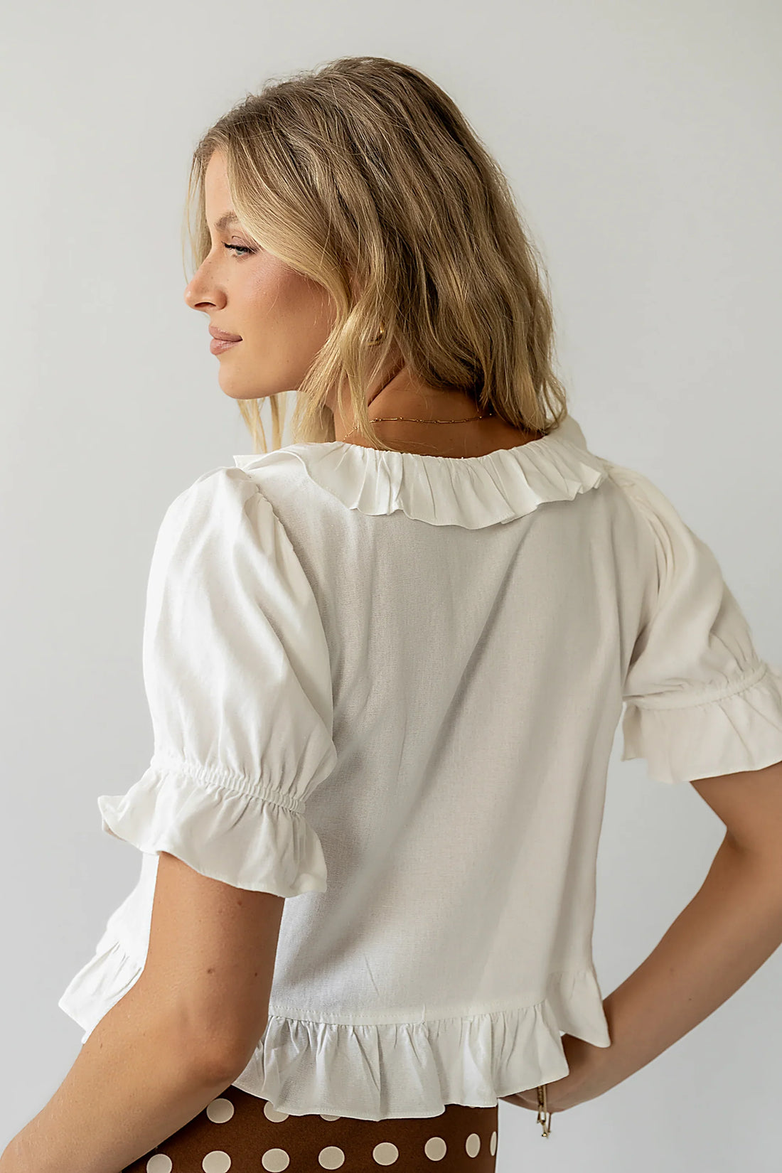 Lottie Blouse in Ivory