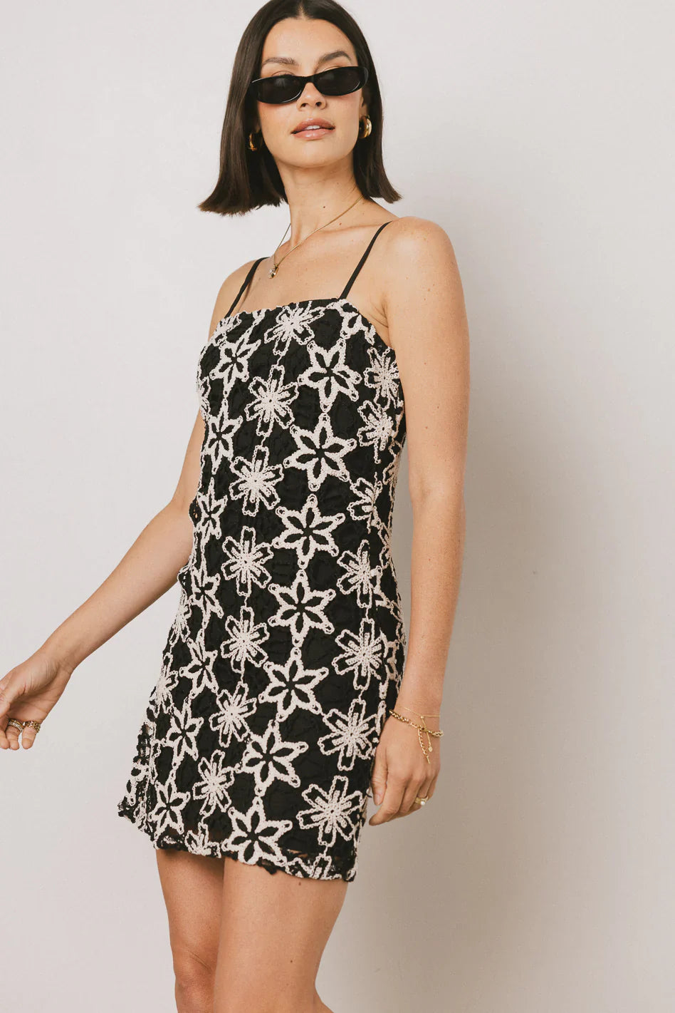 Cory Embroidered Mini Dress