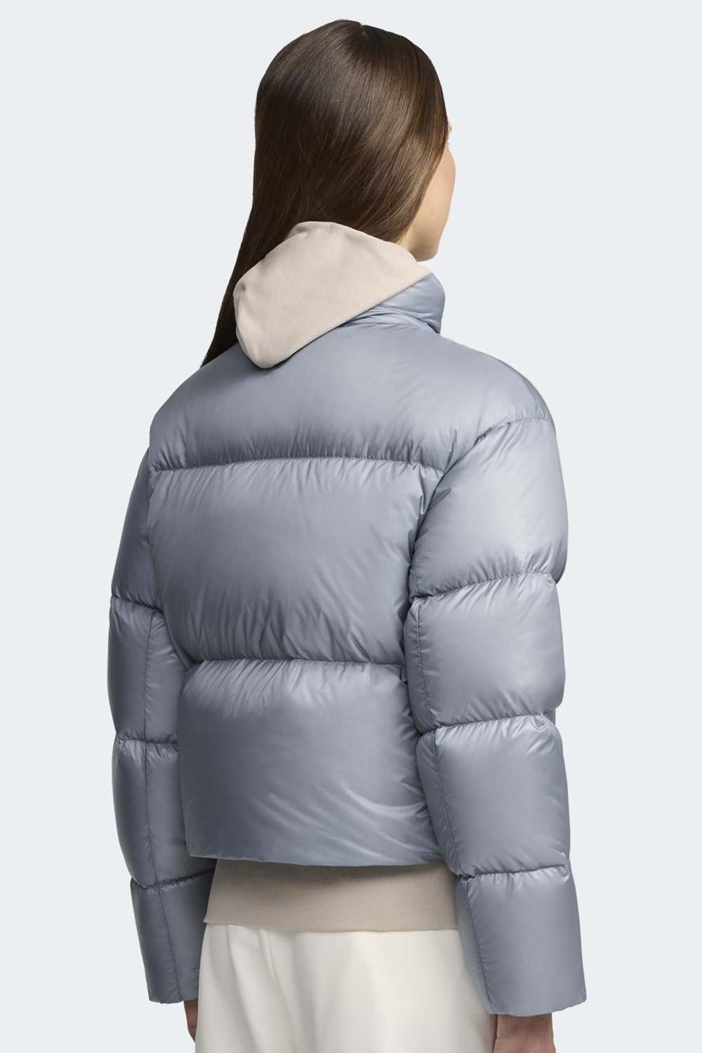 Canada Goose Cypress Cropped Puffer White Label Stand Collar Long Sleeve Glossy Windproof Waterproof Casual Lightweight Short Down Jacket #332228