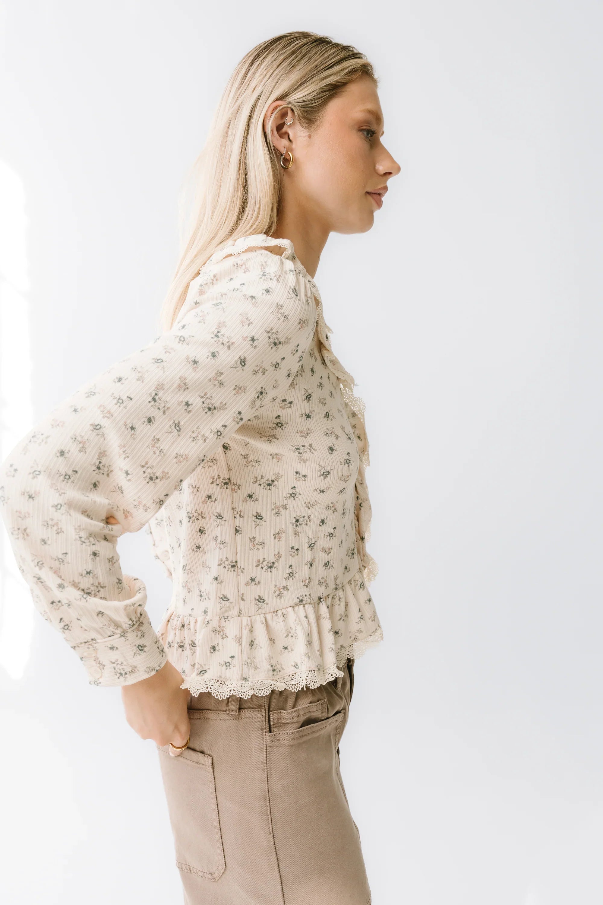 Monty Floral Ruffle Top