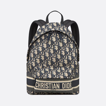 Dior Travel Men's And Women's  Fashion Classic Logo Print Color Blocked Dual Zip Backpack Bag Bags M6108SDGI_M928 #79452