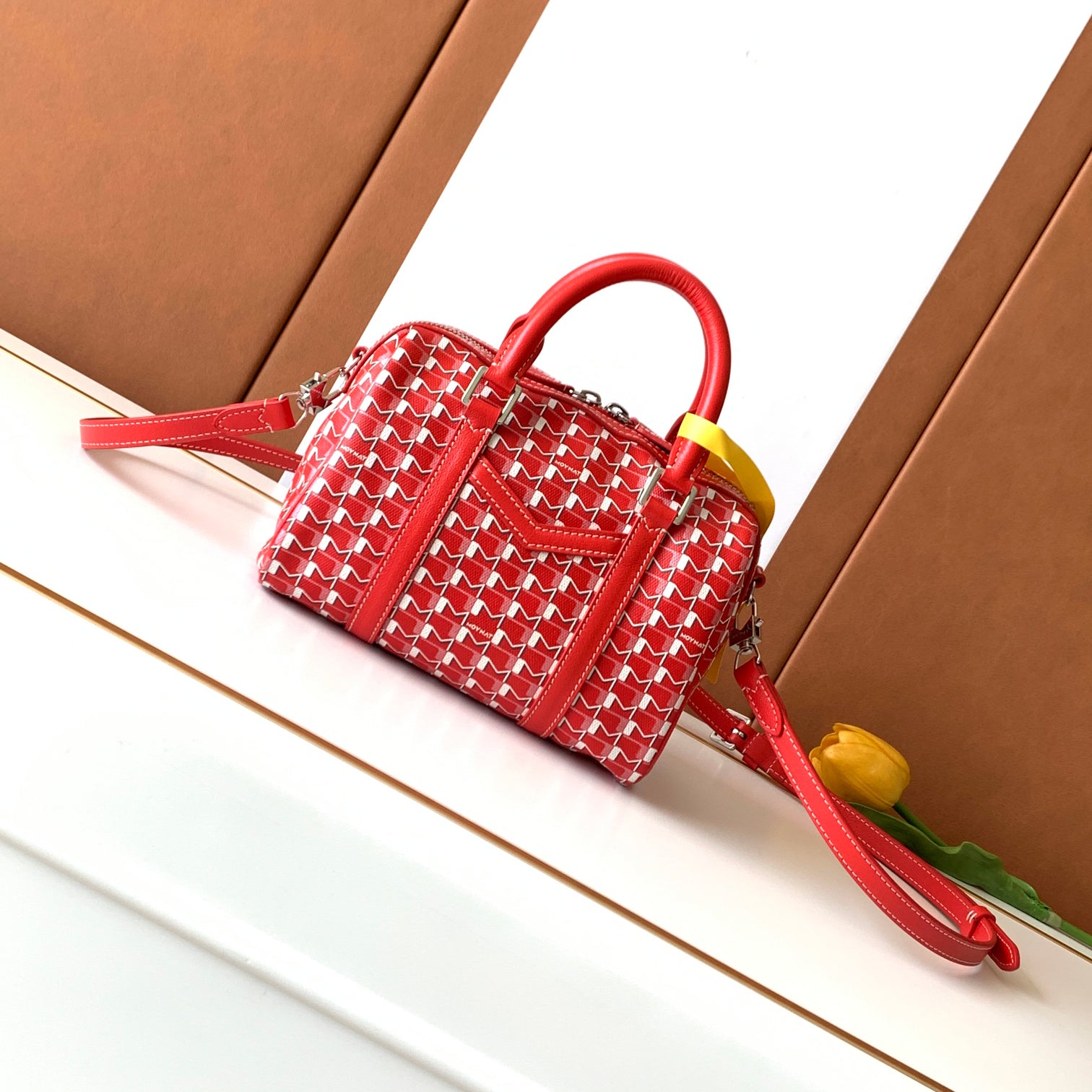Moynat M Canvas Women's Fashion Classic M-Shaped Cut Adjustable Detachable Shoulder Strap Travel Bag Handbag Shoulder Bag Bags #78756