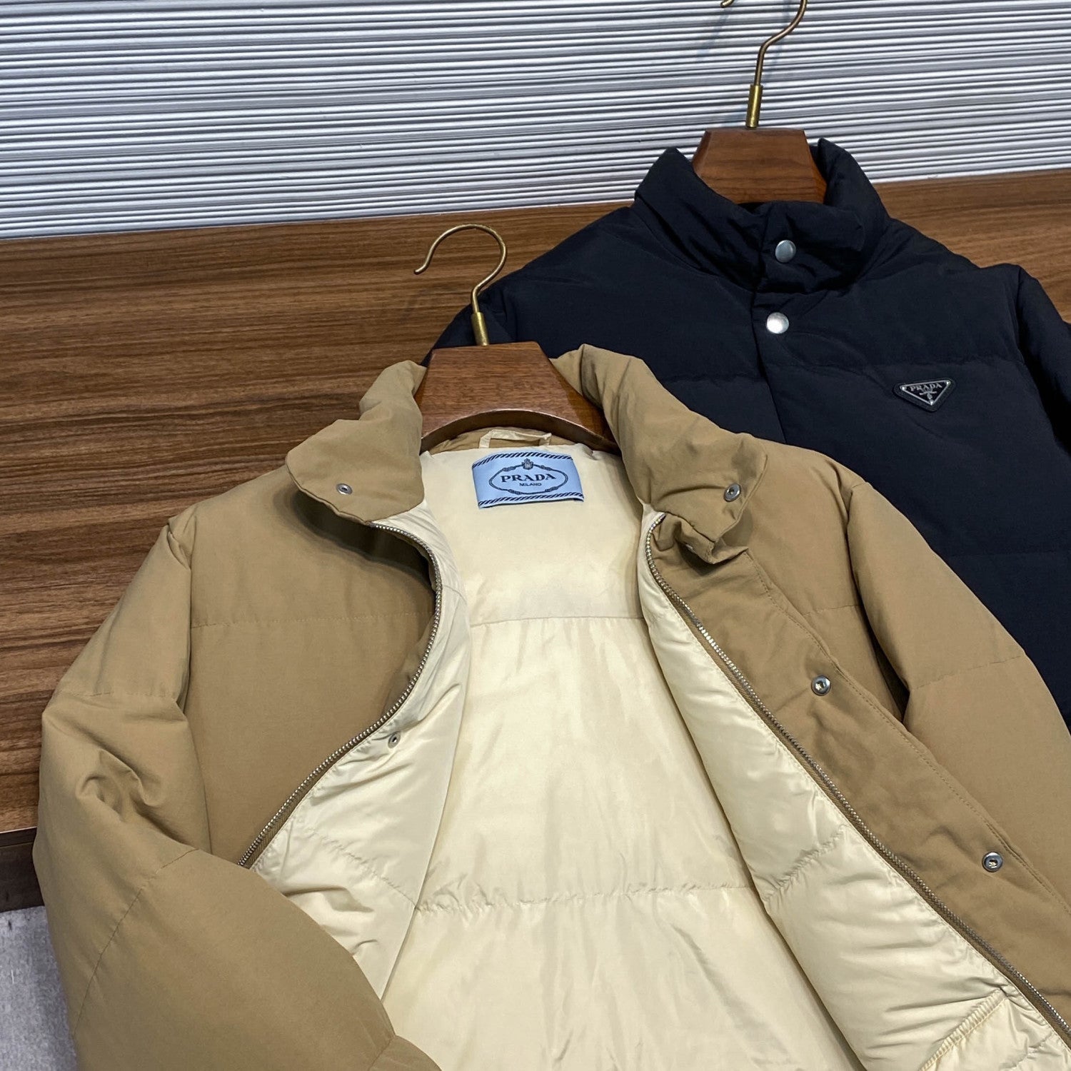 Prada Brown Down Filled Technical Puffer Jacket #333729