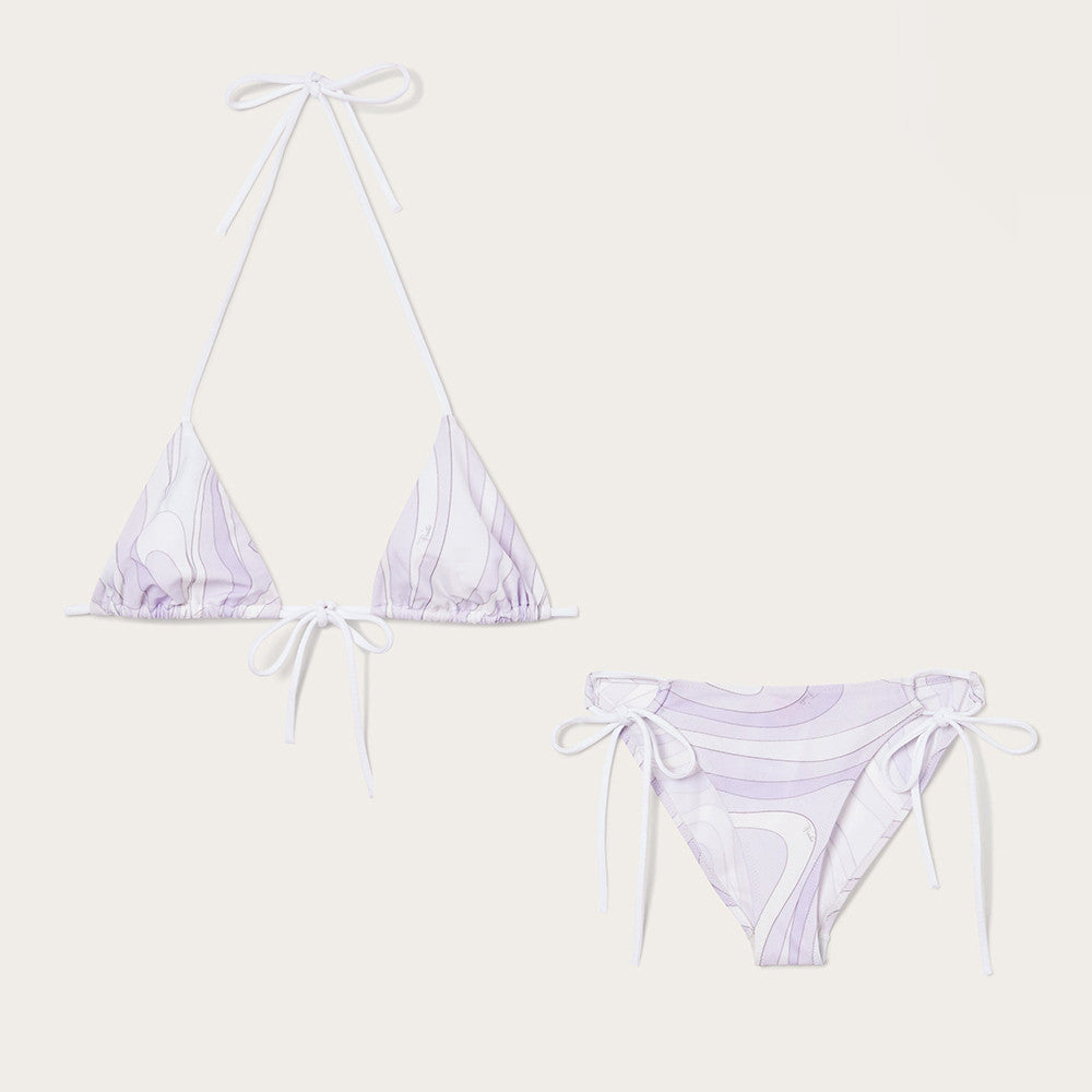 Pucci Marmo Print Bikini Top Bottom With Ties #377719