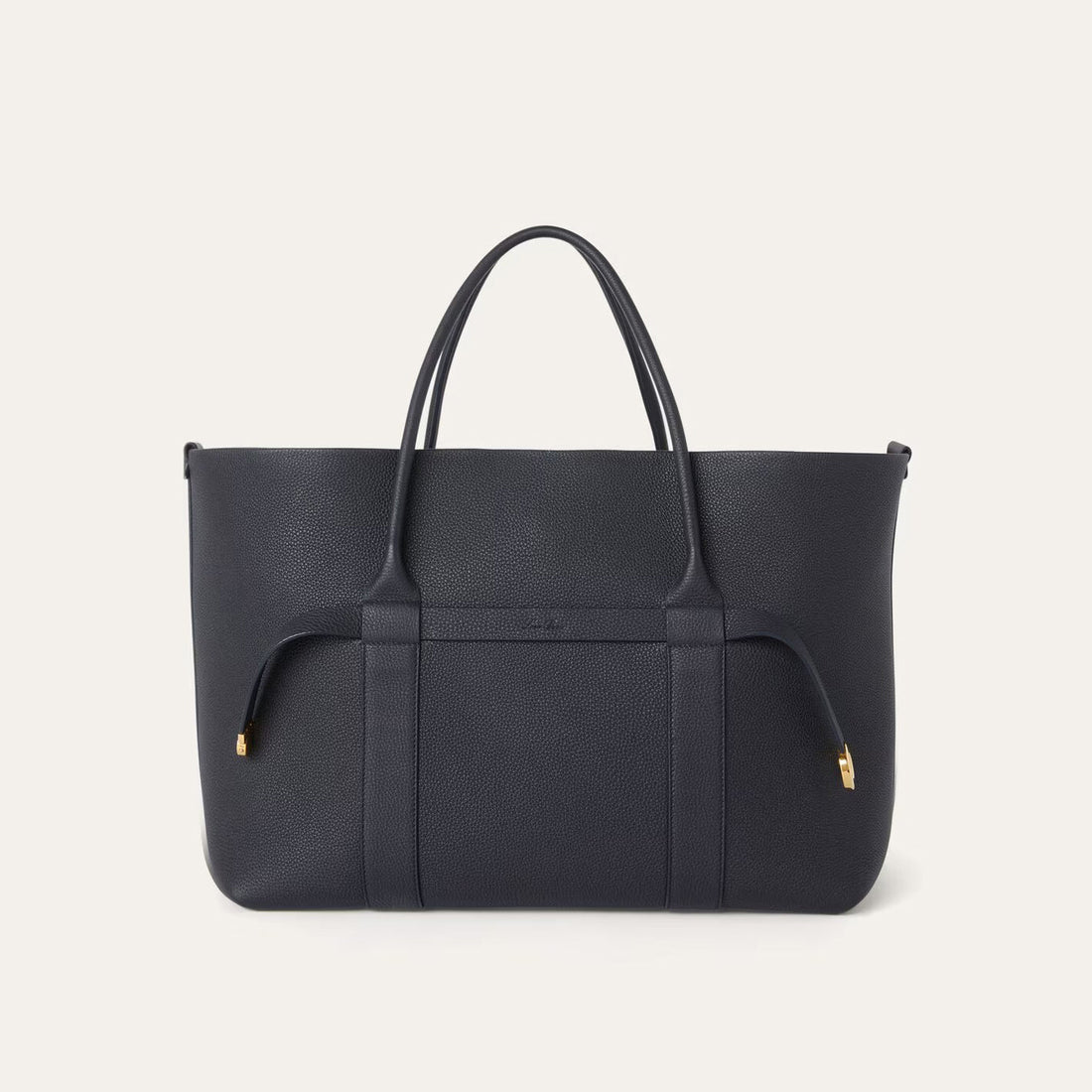 Loro Piana Ghiera Shopper Women's Solid Color Embossed Logo Cowhide Leather Solid Color Handbag Bag Bags #77325