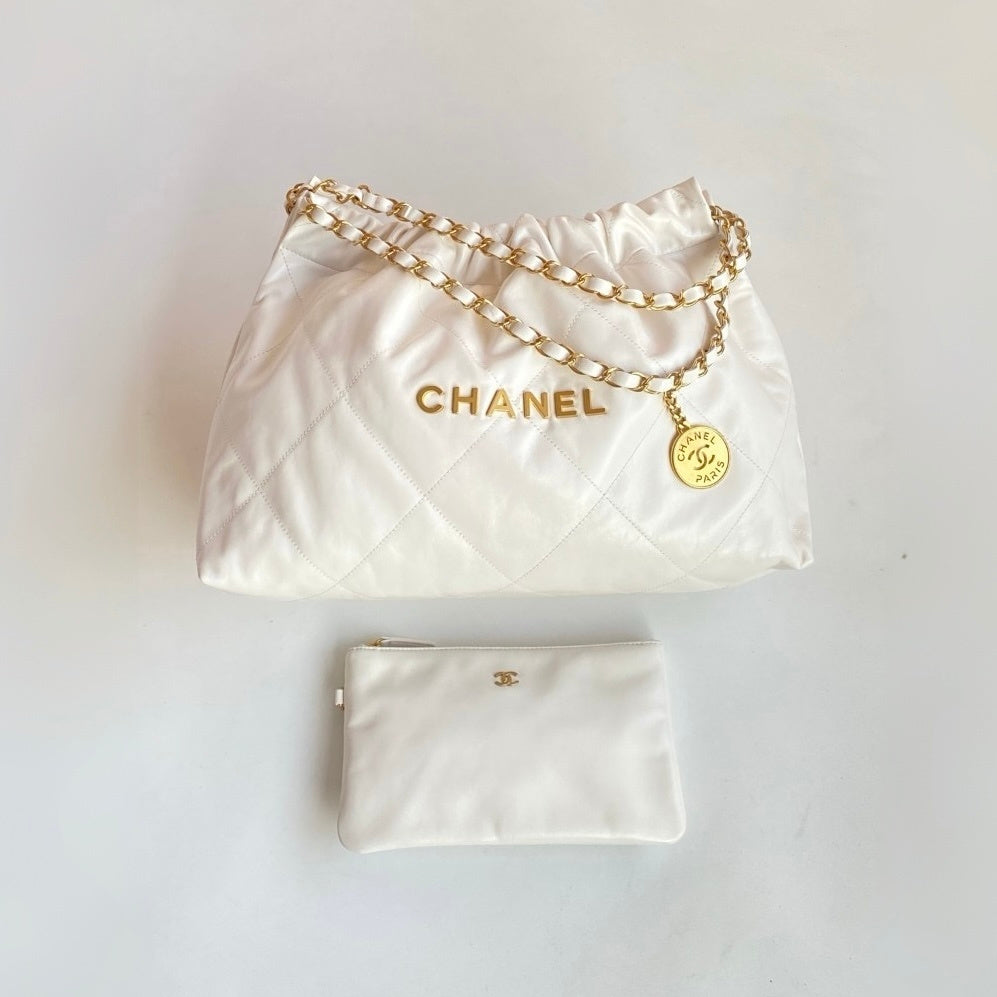 Chanel Maxi Shopping Bag Shint Calfskin Glold Tone Metal Black #335960