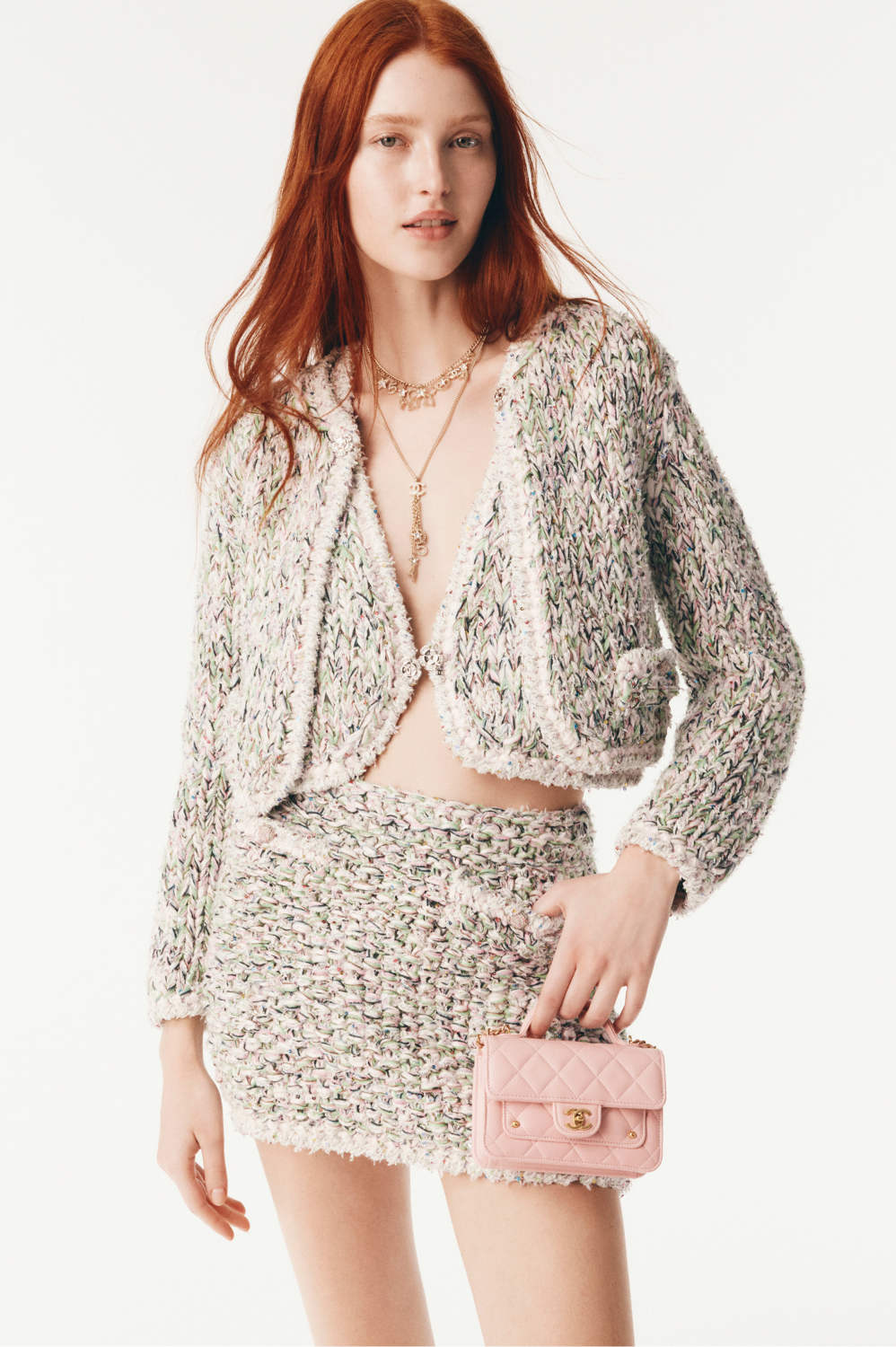 Chanel Jacket Cotton Wool Multicolour #333815