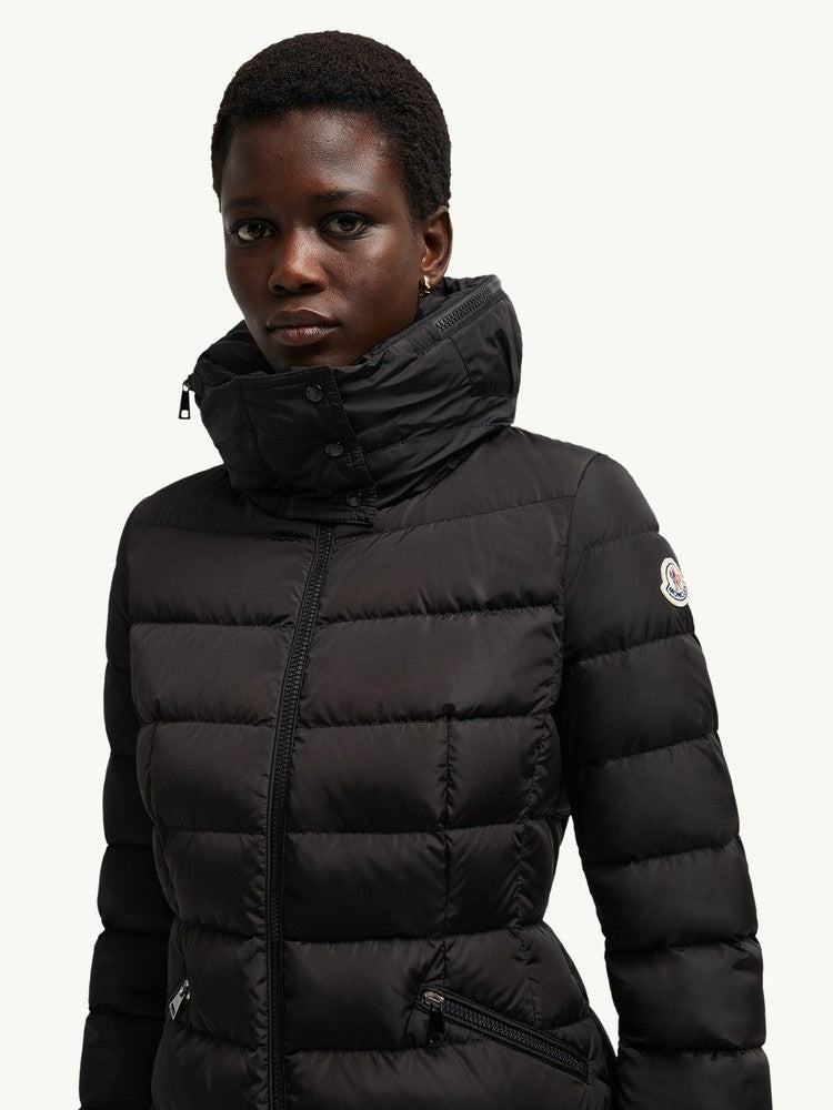Moncler Women's Autumn and Winter Solid Color High Collar Fit Hooded Zipper Long Puffer Down Long Sleeve Jacket #74731